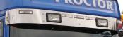 Scania Stainless Steel Visor with 2 Spotlights / 5 Marker Lights