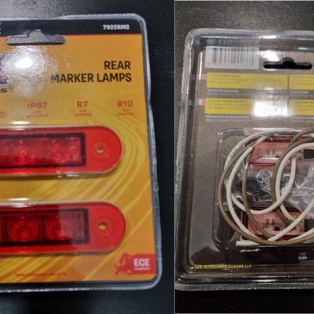 LED Autolamps flush fit marker light - Red - Twin Pack