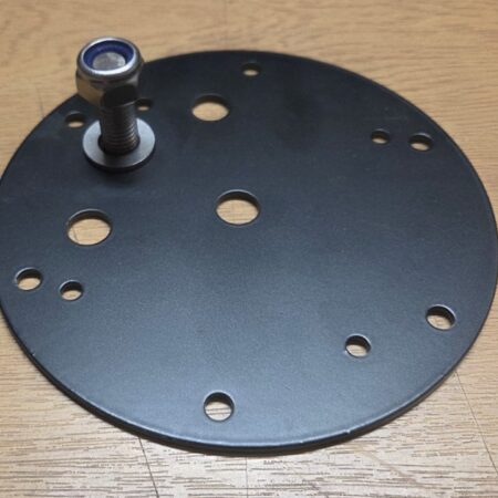 Beacon mounting plate - Bolt - 150mm diameter - black