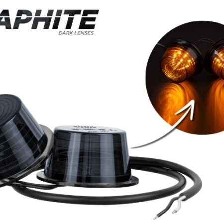 Horpol Amber / Amber twin led module - GRAPHITE - for rubber arm marker light