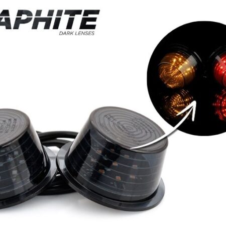 Horpol Red & Amber twin led module - GRAPHITE - for rubber arm marker light